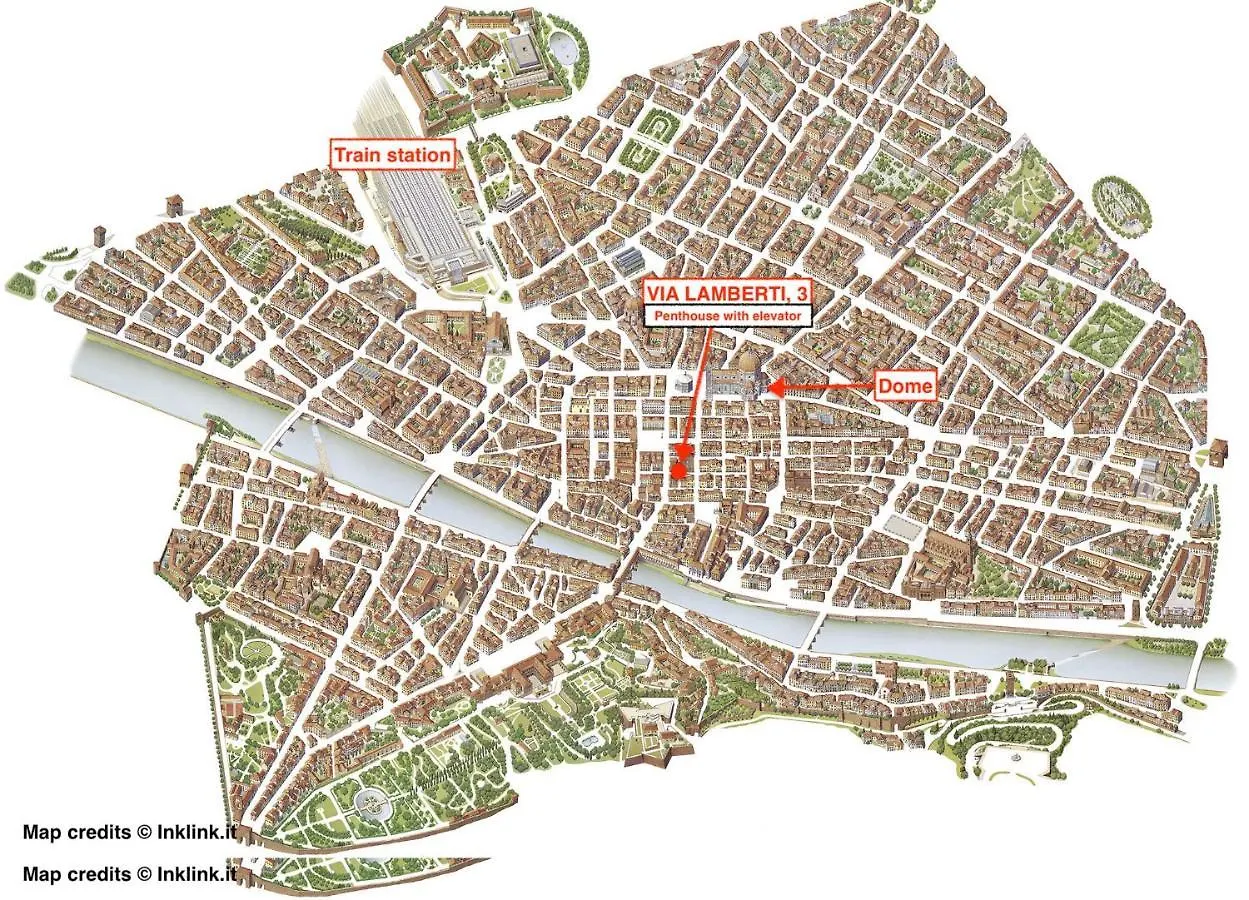 Via Lamberti, 3 - Florence Charming Apartments - Charming And Historic 5Th-Floor Attic Apartment With Elevator In A Building At The Heart Of Vibrant Florence, Just A 2-Minute Walk From All Attractions